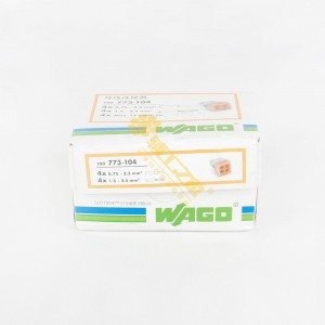 WAGO接线盒用插线式弹簧夹持连接器773-104